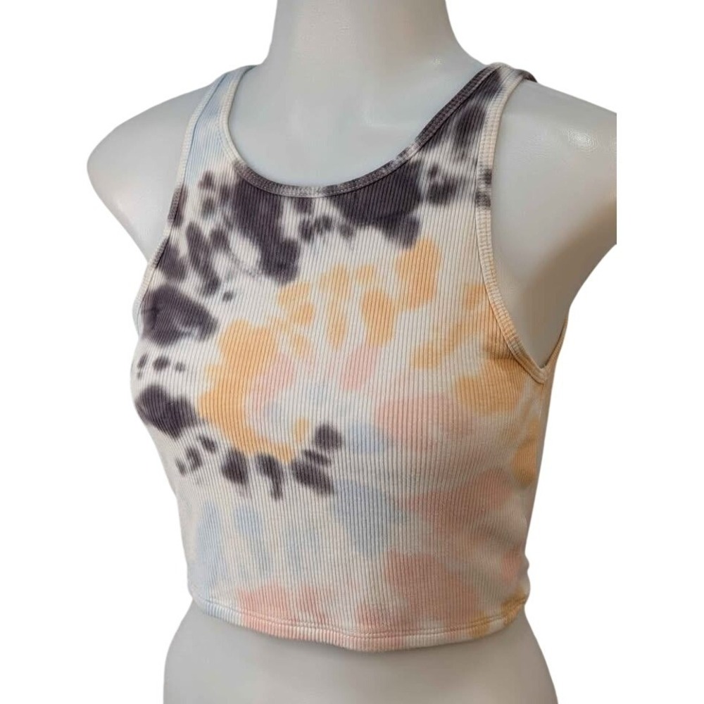 American Eagle Tank Top~Womens XS~Multicolor Tie Dye Ribbed Cropped Soft & Sexy